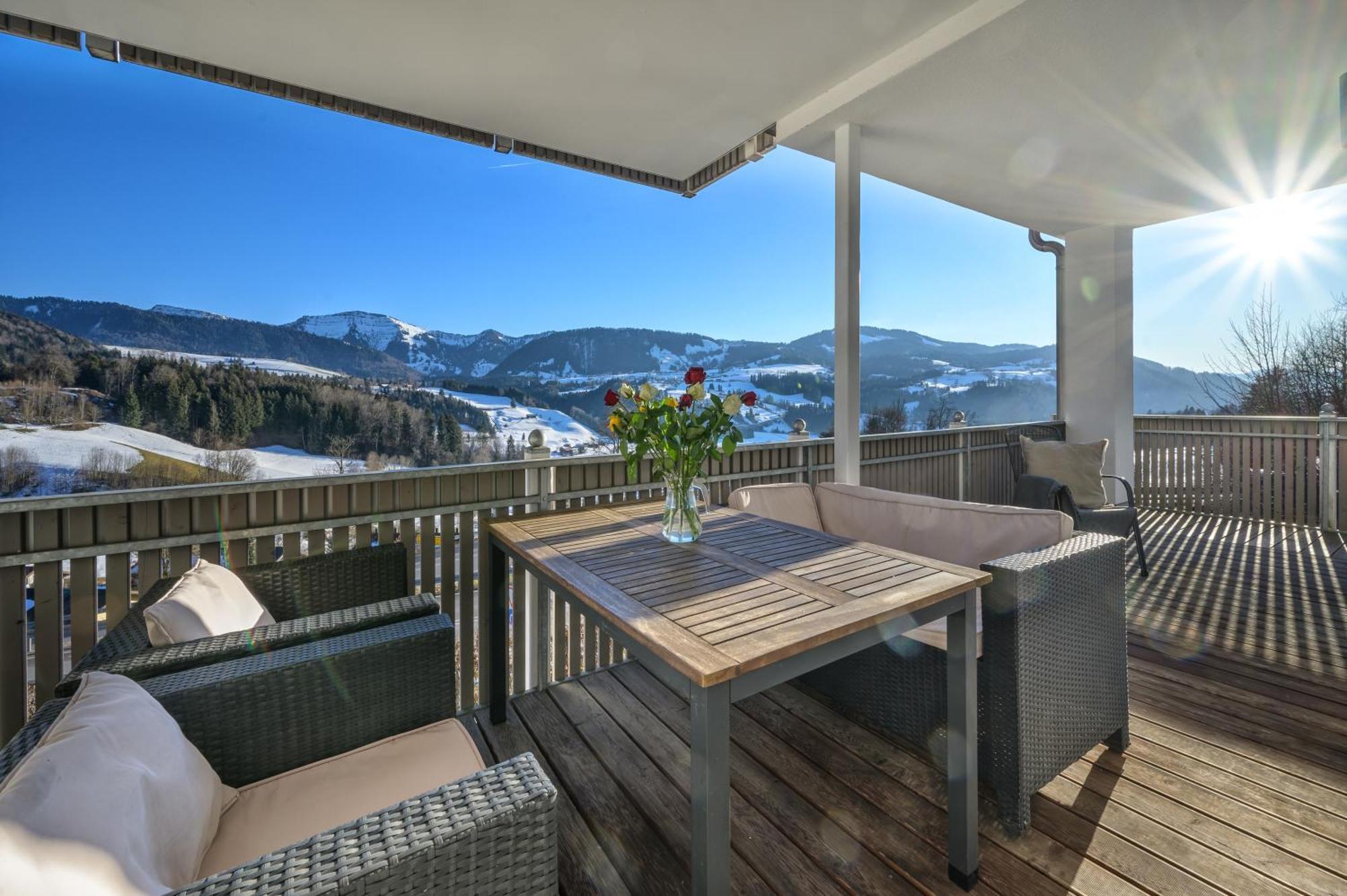 Haus "Bergblick" Ferienwohnung Hochgrat Oberstaufen Mit 2 Schlafzimmer Bagian luar foto
