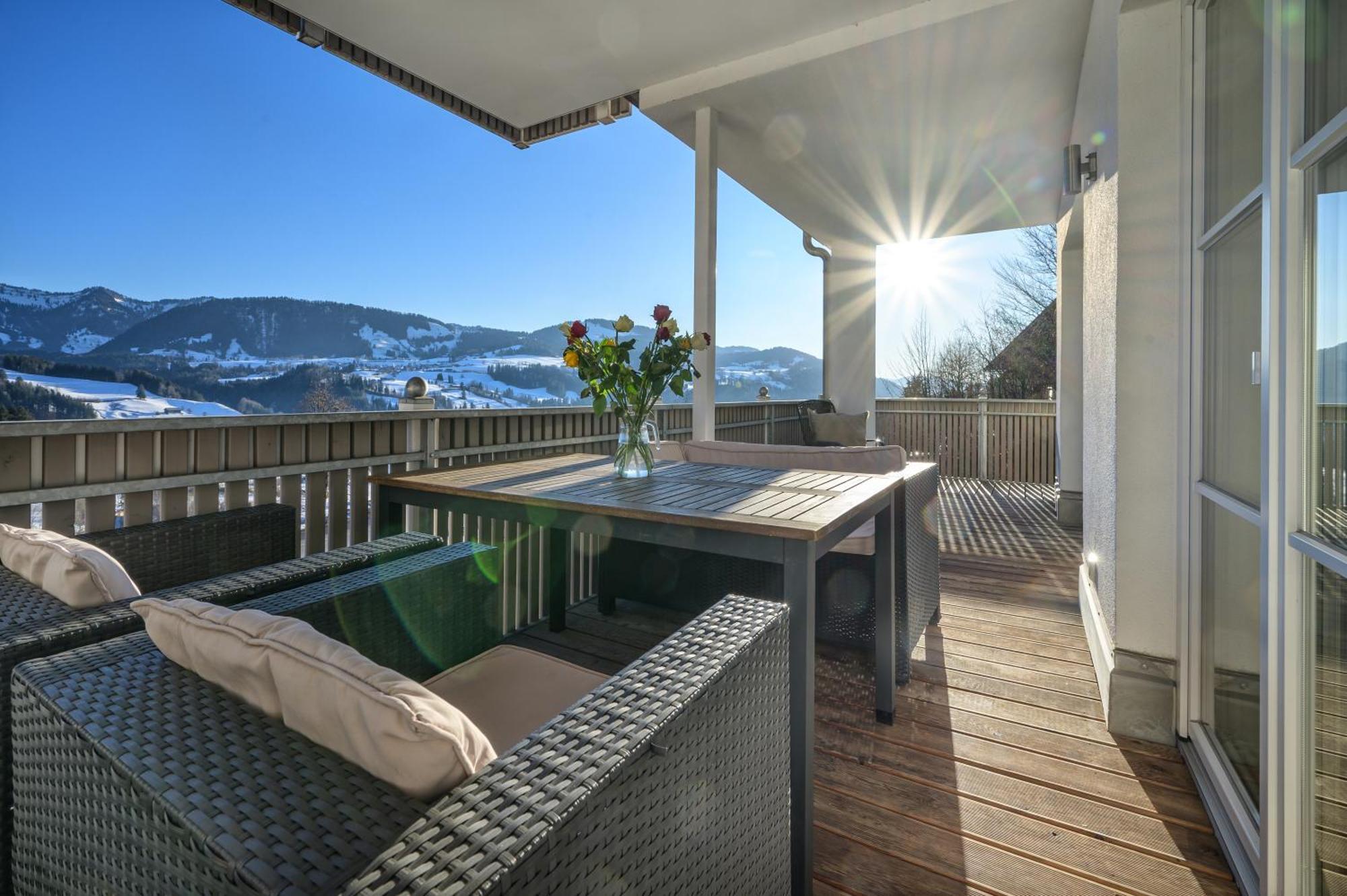 Haus "Bergblick" Ferienwohnung Hochgrat Oberstaufen Mit 2 Schlafzimmer Bagian luar foto